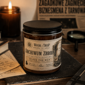 Świeca sojowa Archiwum Zbrodni Wosk i Trop