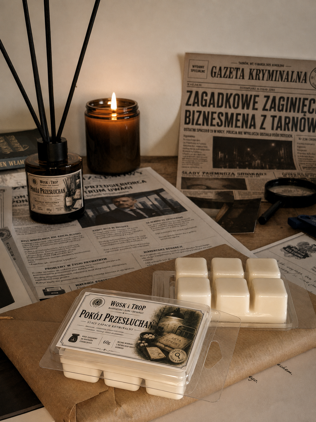 Wosk zapachowy: Pokój Przesłuchań 60 g – Wosk i Trop - obrazek 4